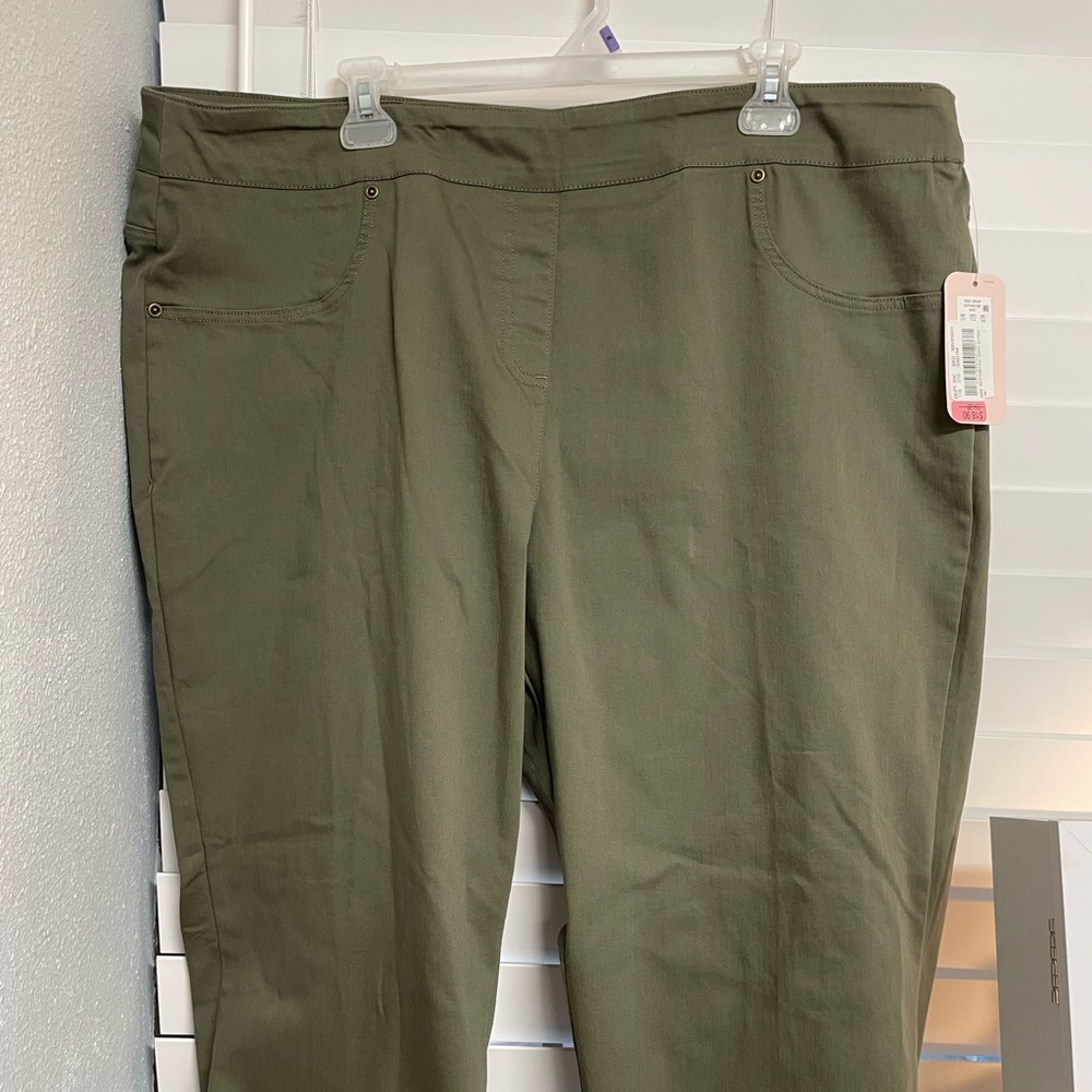 Allison Daley Olive Straight Leg Pants